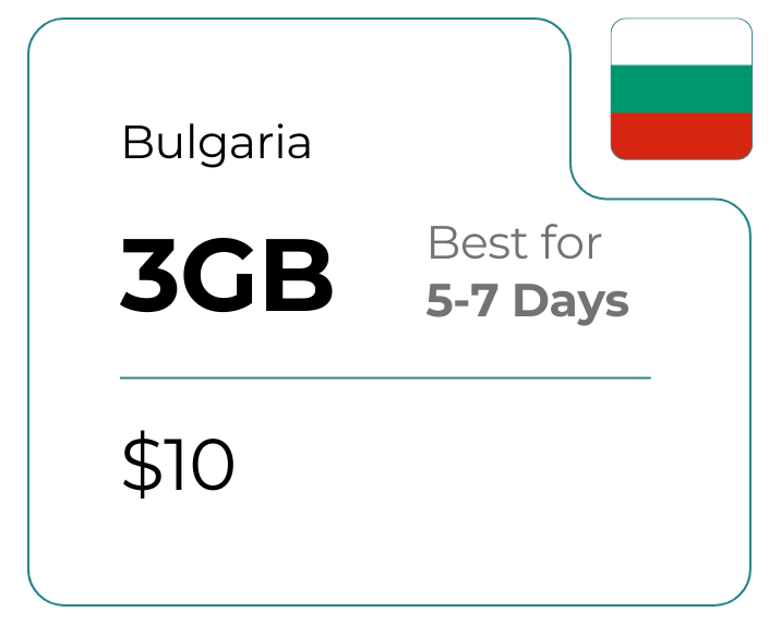 Bulgaria 3 GB 30 Days