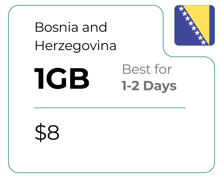 Bosnia and Herzegovina 1 GB 30 Days