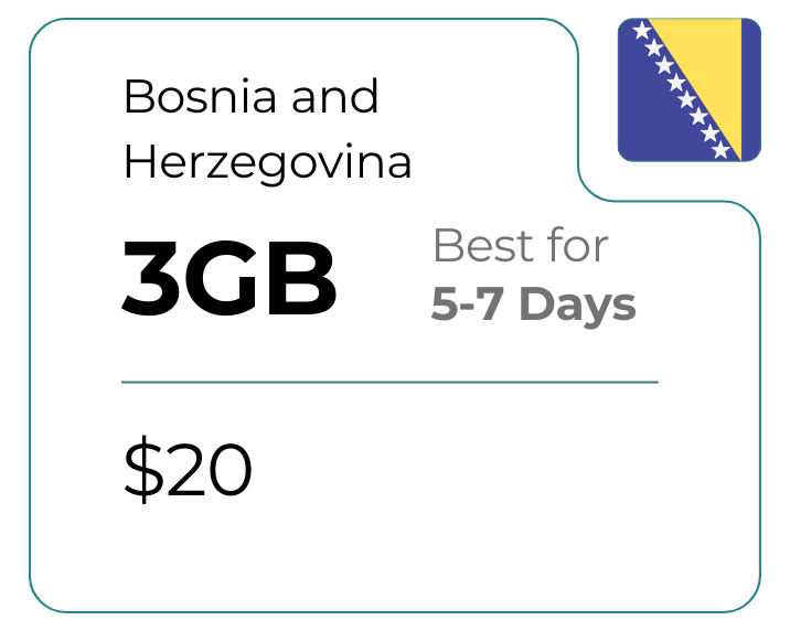 Bosnia and Herzegovina 3 GB 30 Days