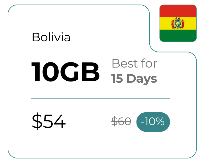 Bolivia 10 GB 30 Days