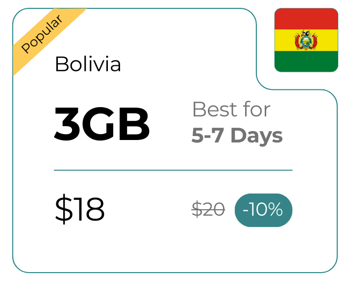 Bolivia 3 GB 30 Days