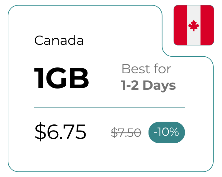 Canada 1 GB 30 Days