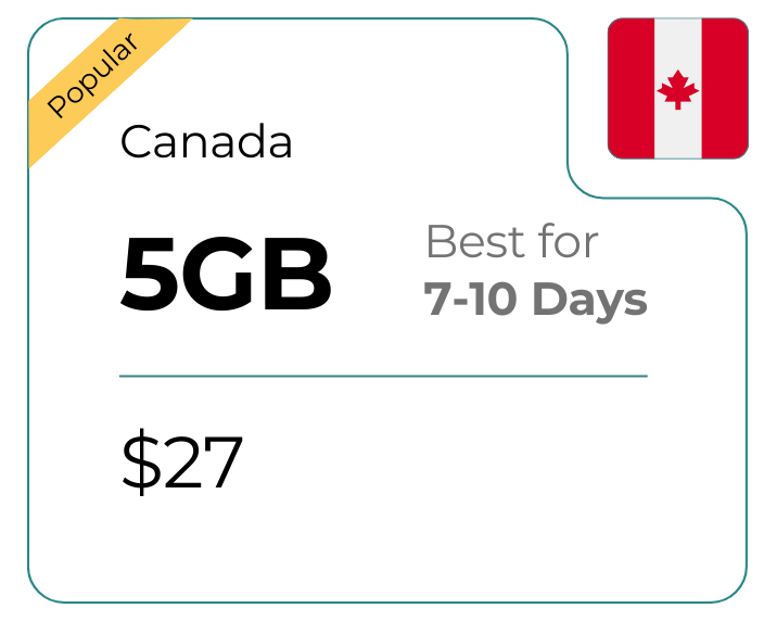 Canada 5 GB 30 Days