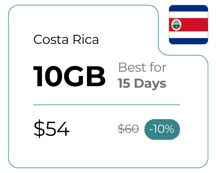 Costa Rica 10 GB 30 Days