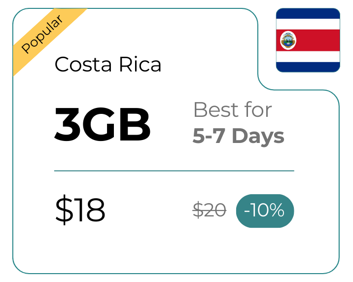 Costa Rica 3 GB 30 Days
