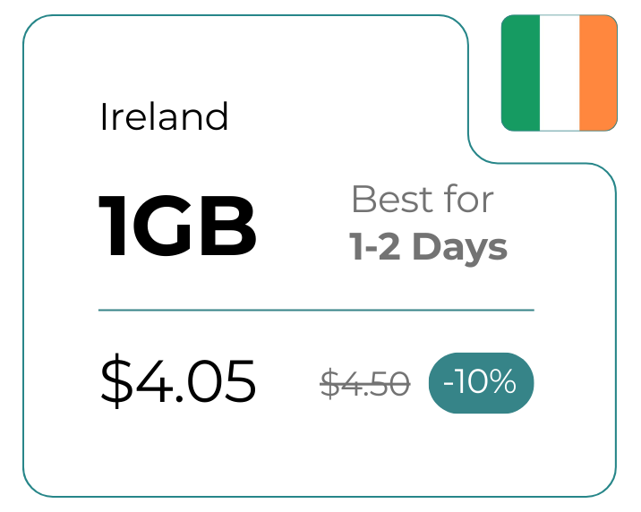 Ireland 1 GB 30 Days