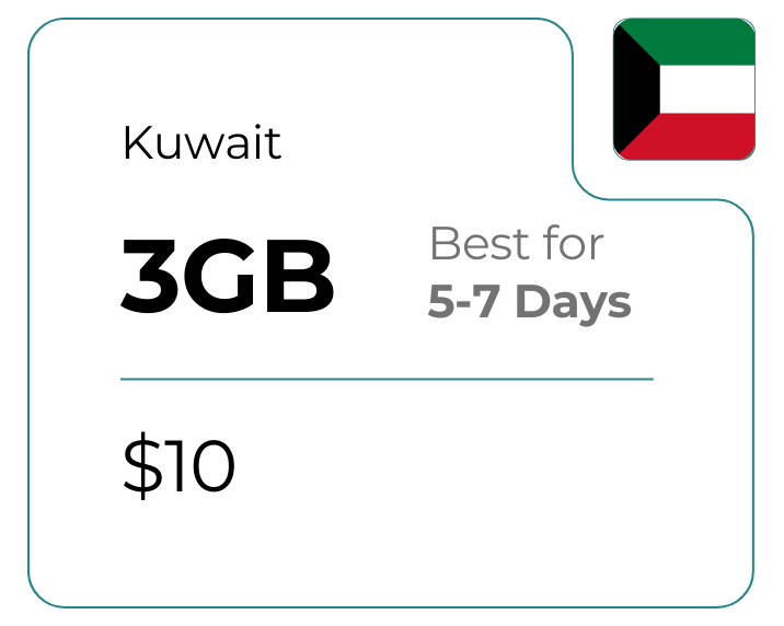 Kuwait 3 GB 30 Days