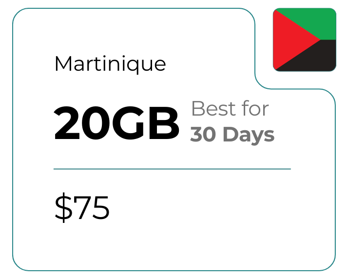 Martinique 20 GB 30 Days