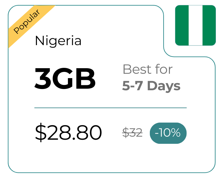 Nigeria 3 GB 30 Days