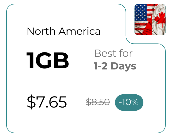 North America 1 GB 30 Days