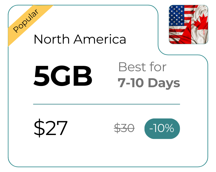 North America 5 GB 30 Days