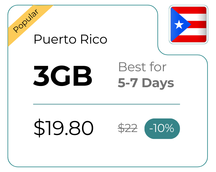 Puerto Rico 3 GB 30 Days