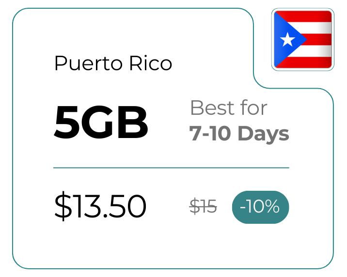 Puerto Rico 5 GB 30 Days