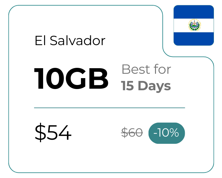 El Salvador 10 GB 30 Days