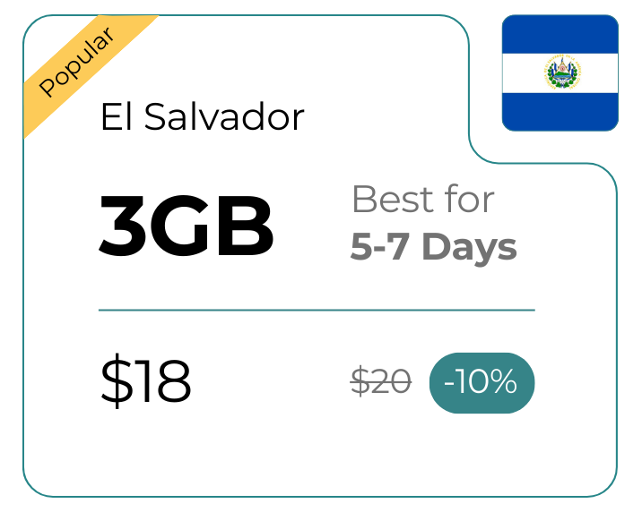 El Salvador 3 GB 30 Days