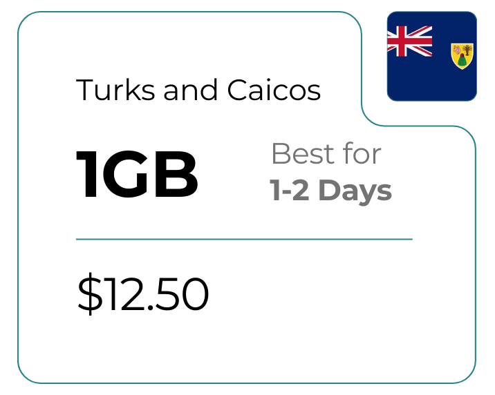 Turks and Caicos 1 GB 30 Days