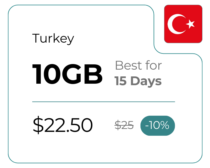 Turkey 10 GB 30 Days