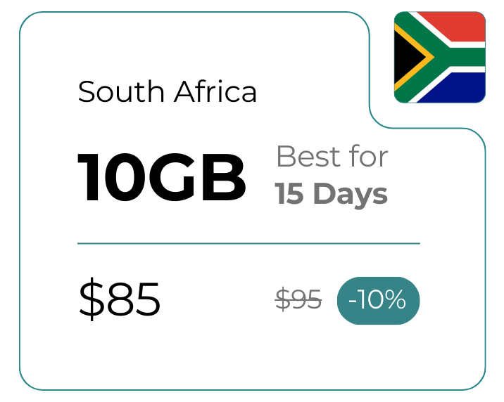 South Africa 10 GB 30 Days