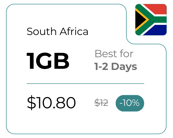 South Africa 1 GB 30 Days